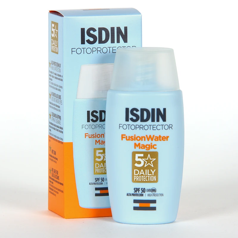 فلوئید ضد آفتاب بدون رنگ ایزدین SPF50 مدل Fusion Water Magic حجم ۵۰ میل - تصویر 2